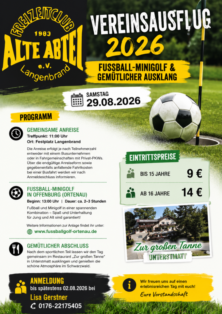 Flyer Fußball-Minigolf